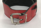 Hell's Couture Passion-Igniting Adjustable Red Leather Collar Collars and Leads